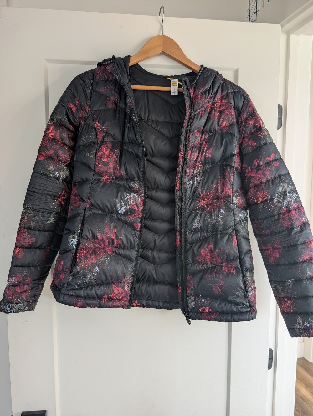 Duck Down And Feather Hooded Jacket